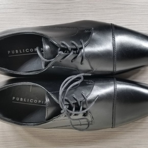 Public Opinion Jackson Cap Toe Derby, Black Leather, Mens Size 10 M - Picture 8 of 10